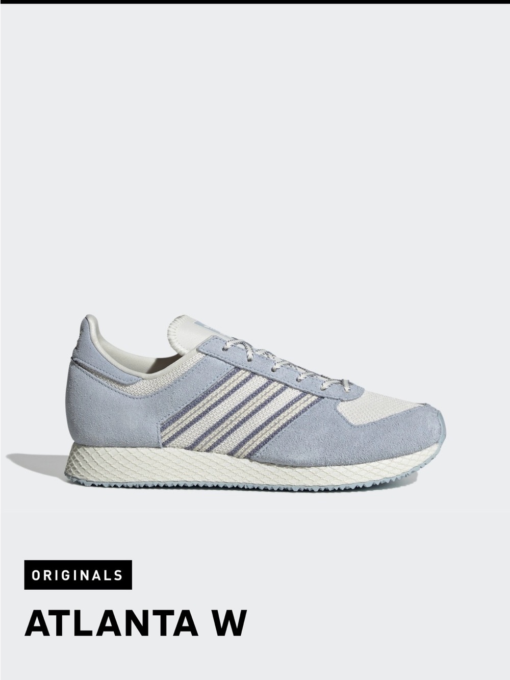 adidas Originals Atlanta W Light Blue and White Retro Sneaker